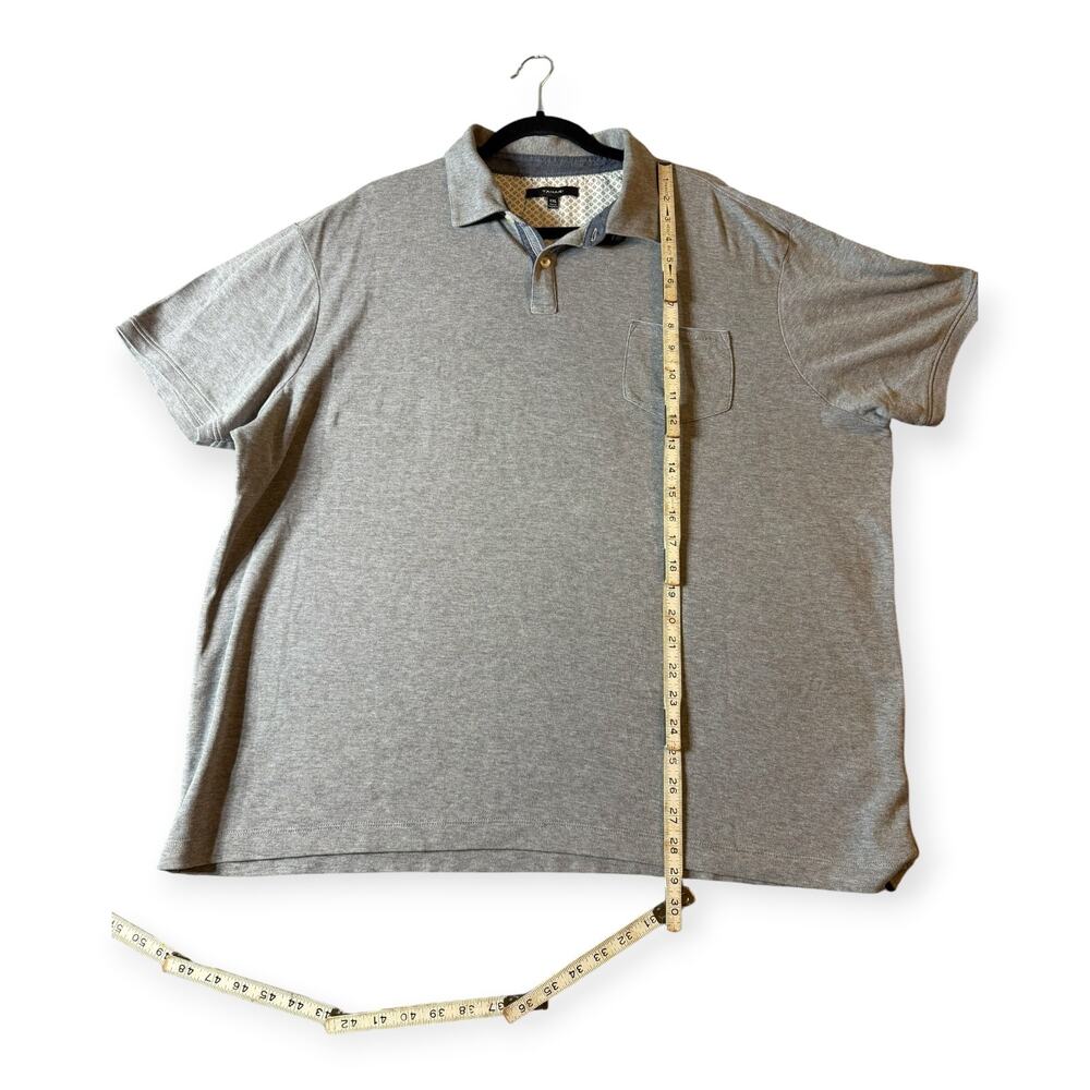 Tahari SS Polo Golf Shirt, Heather Gray, RN157550, Men's XXL